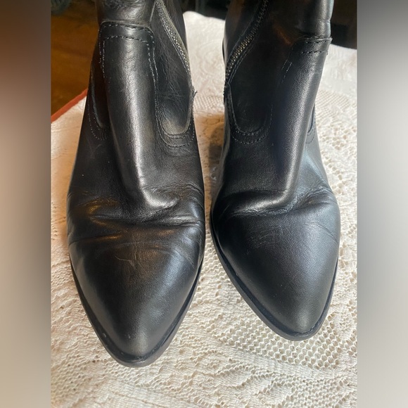 Frye Amado wedge bootie black leather size 8 - Picture 12 of 15